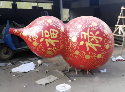 玻璃钢彩虹葫芦雕塑