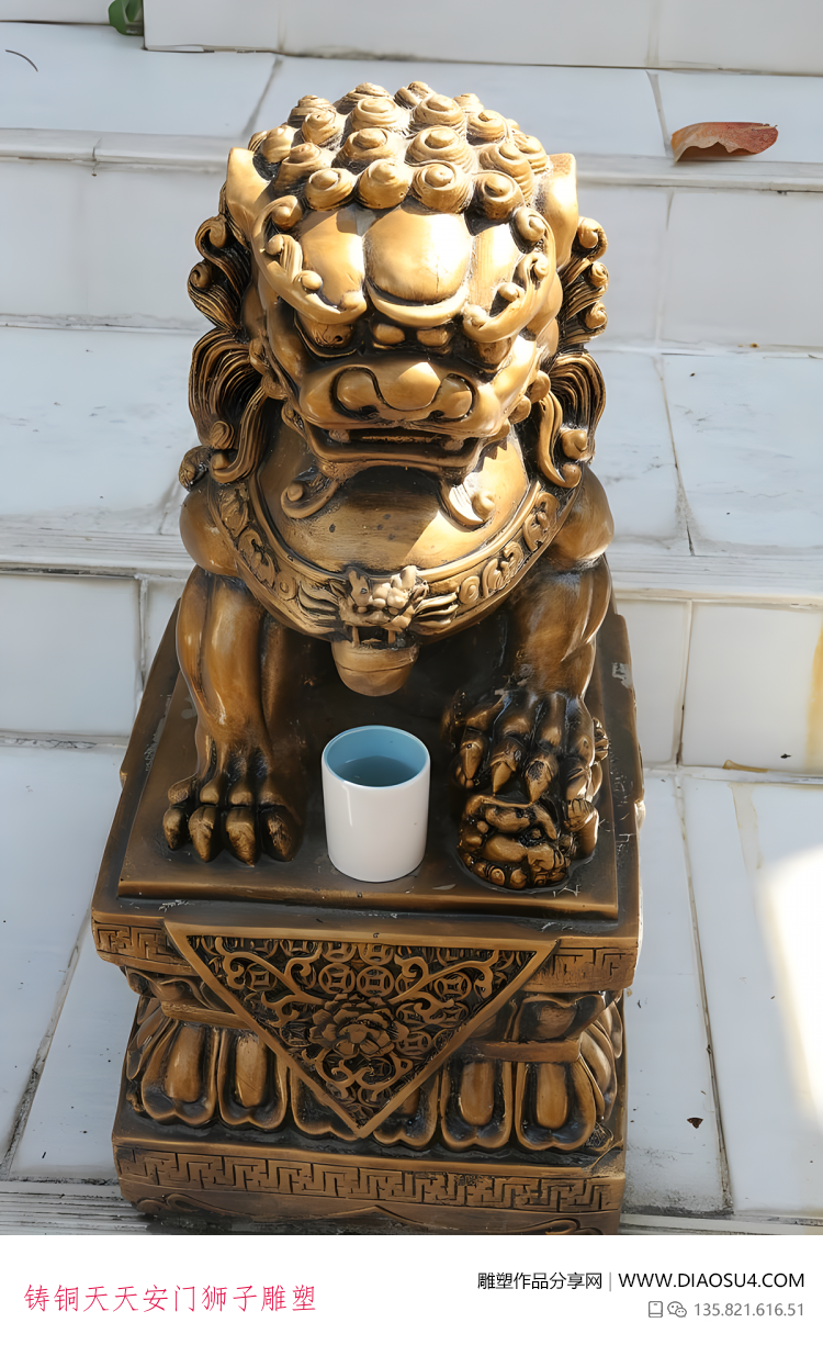 铸铜天天安门狮子雕塑