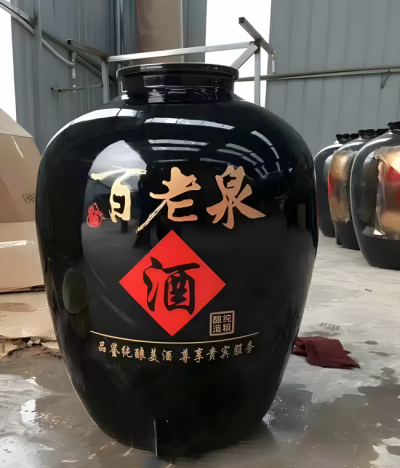 酒文化玻璃钢酒坛仿真雕塑摆件